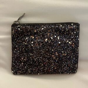 Madewell Zip Sparkle Glitter Small Pouch Wallet